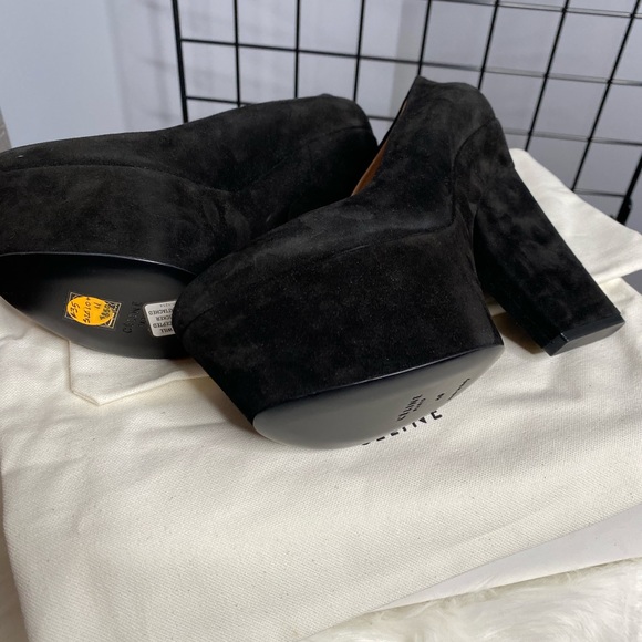 Celine suede platform pumps, NWB sz 10 - Picture 4 of 8